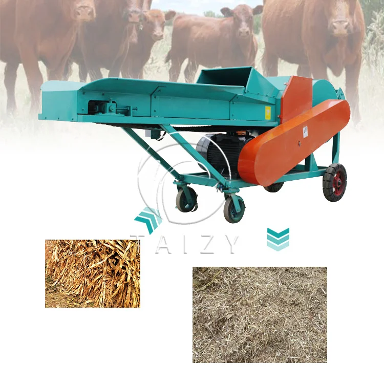 Factory Direct Electric Chaff Cutter And Grinder Combined Machine Livestock Forage Making Machine Grass Shredder Chaff Cutter