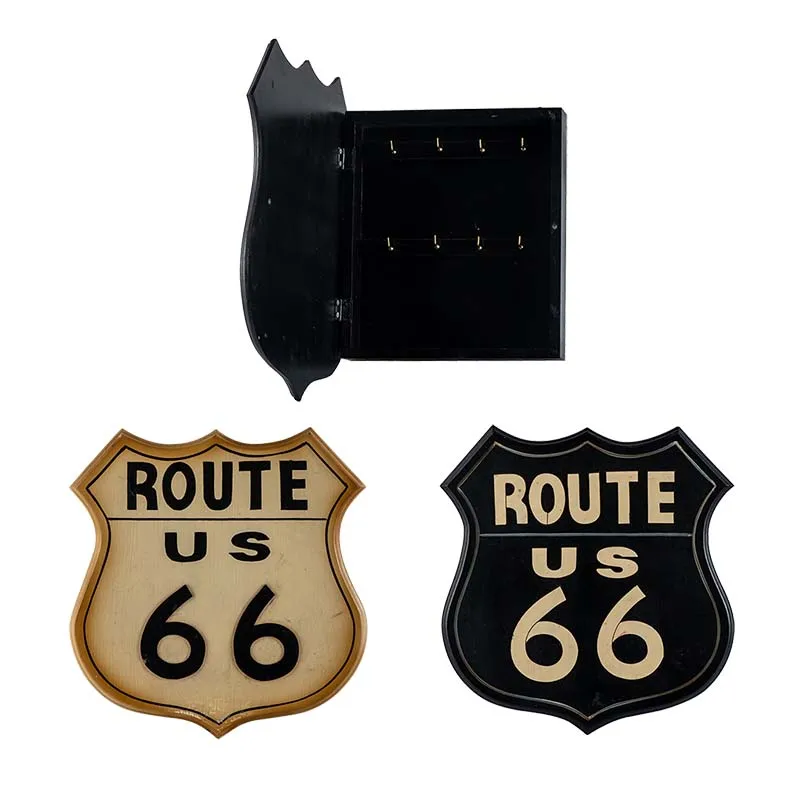 Antique Wooden Key Holder for Home Creative Gas Pump Key Storage Box Factory Wholesale MDF Wall Mounted Key Holder