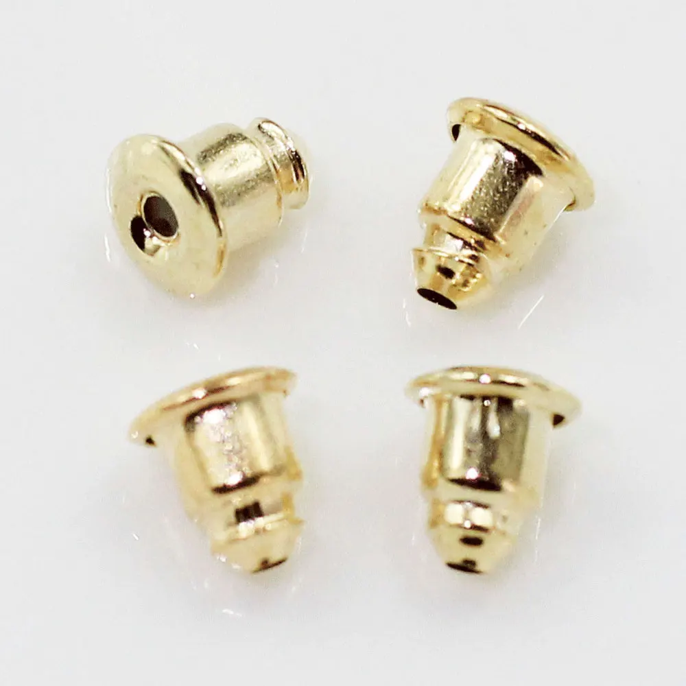 Wholesale 5mm Sliver Gold Metal Earring Safety Backs for Fish Hook Earrings Accessories