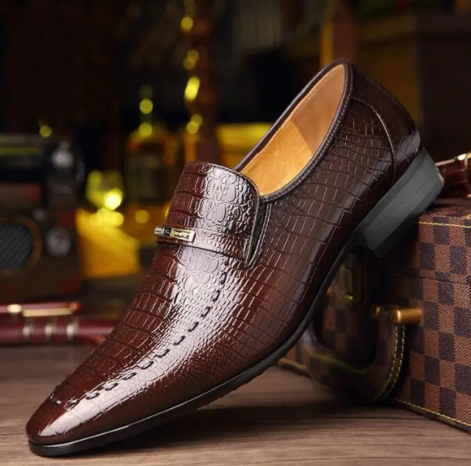 Высококачественные роскошные мужские кожаные туфли большого размера с низким верхом, мужские повседневные туфли из тисненой кожи