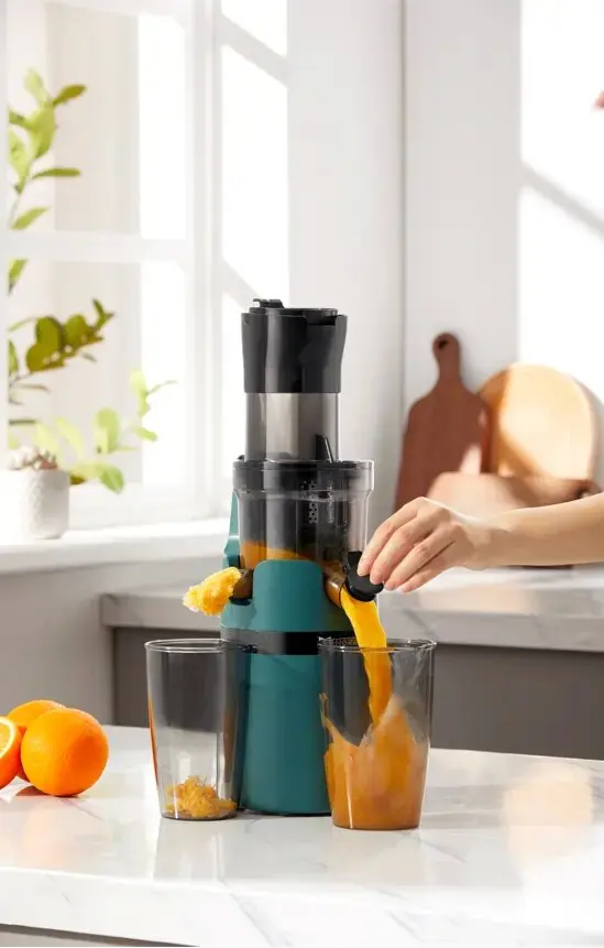 Custom Orange Electric Blender Carrot Extractor Machine Commercial Slow Juicer