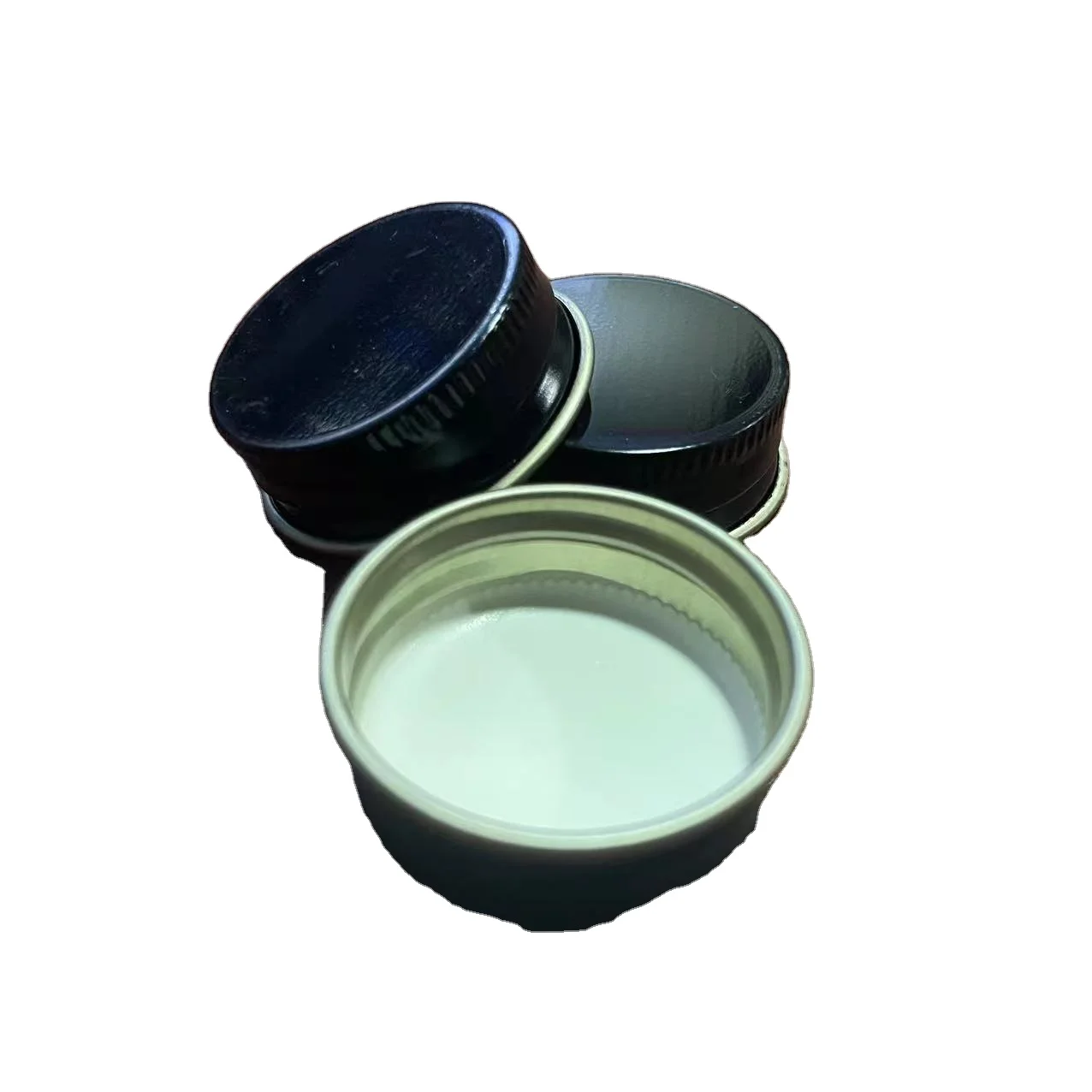 New Product SCREW CAP Black 38mm Plastisol Lids Non Spill Plastisol Lid