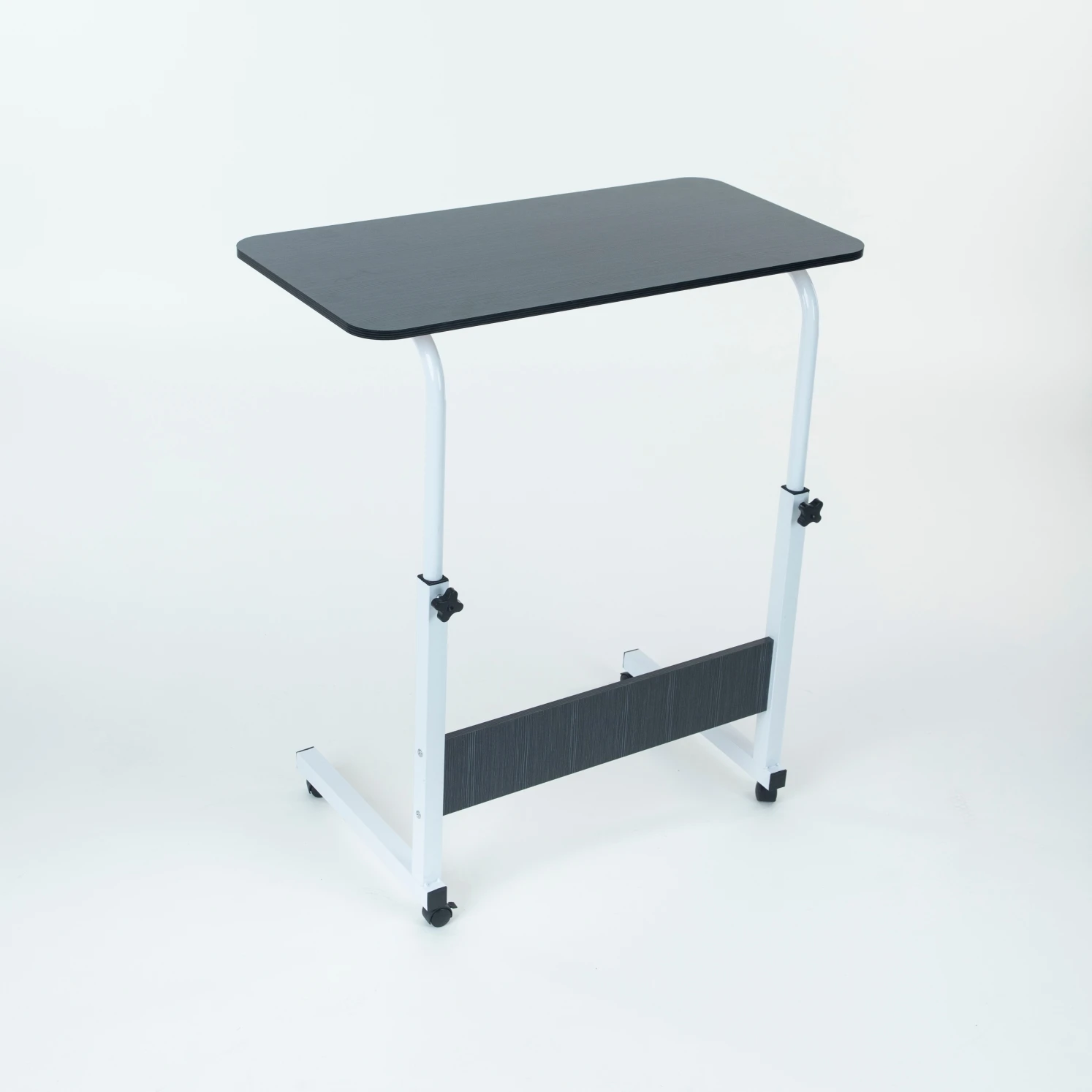 Movable Side For Living Room Bedroom Sturdy Slide Under Sofa Table with Metal Frame Shaped End Table