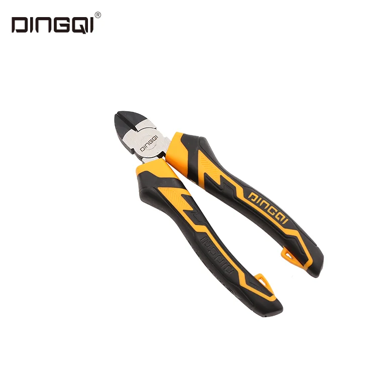 DingQi Professional 7 Inch Electrical Wire Cable Cutters Mini Diagonal Cutting Pliers With TPR Handle