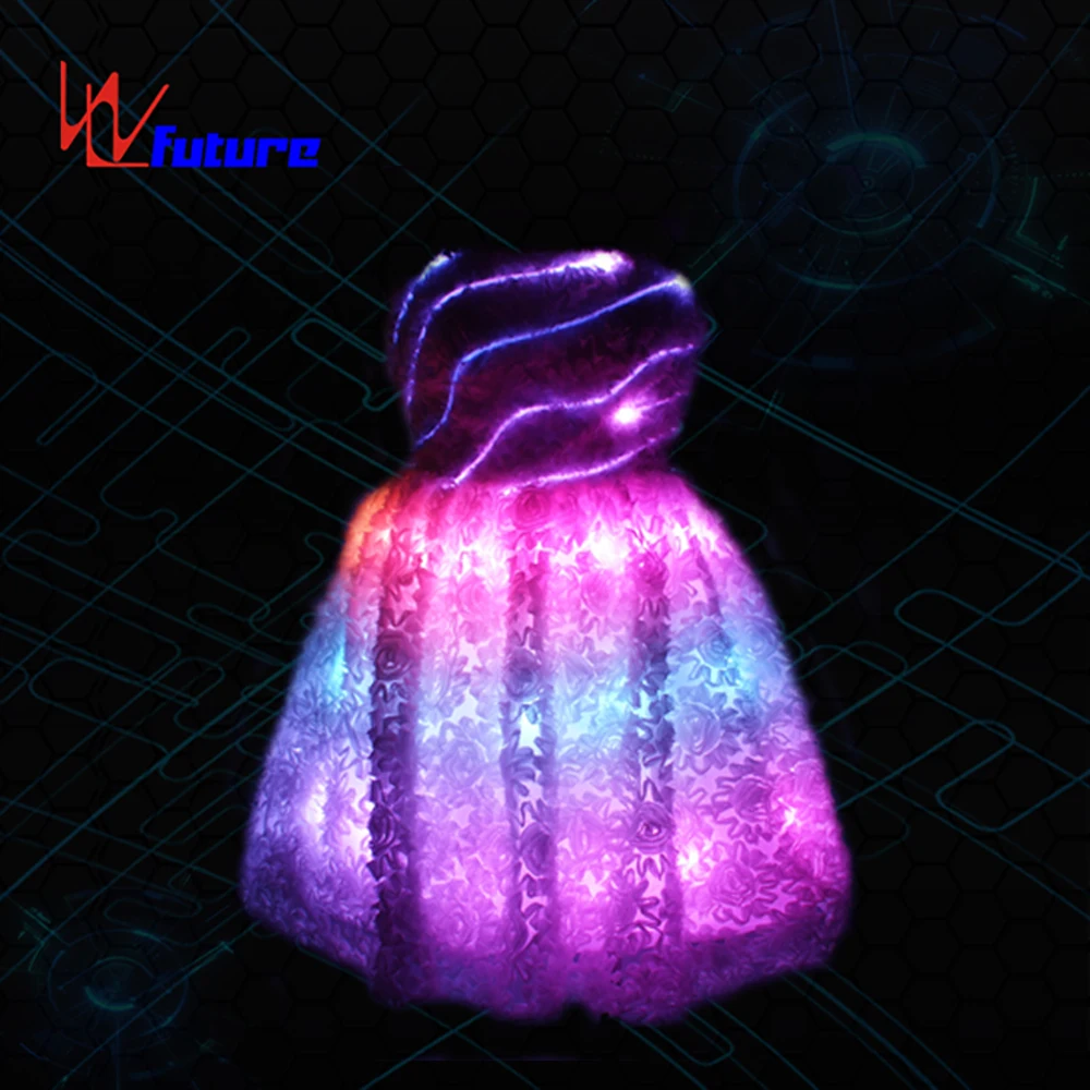 LED Luminous Clothing performance wear LED Skirt stage costumes for singers LED Dress  event / music festival use