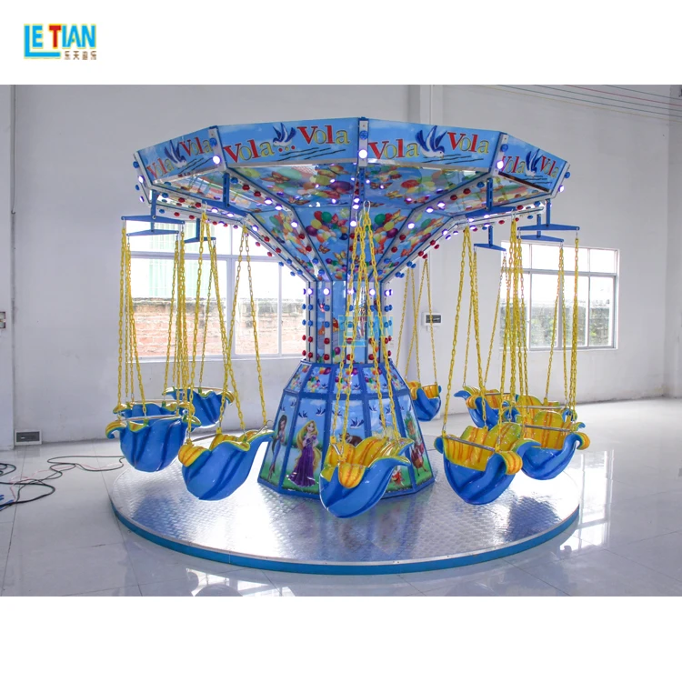Factory supply popular outdoor 12 seats children swing flying chair amusement equipment