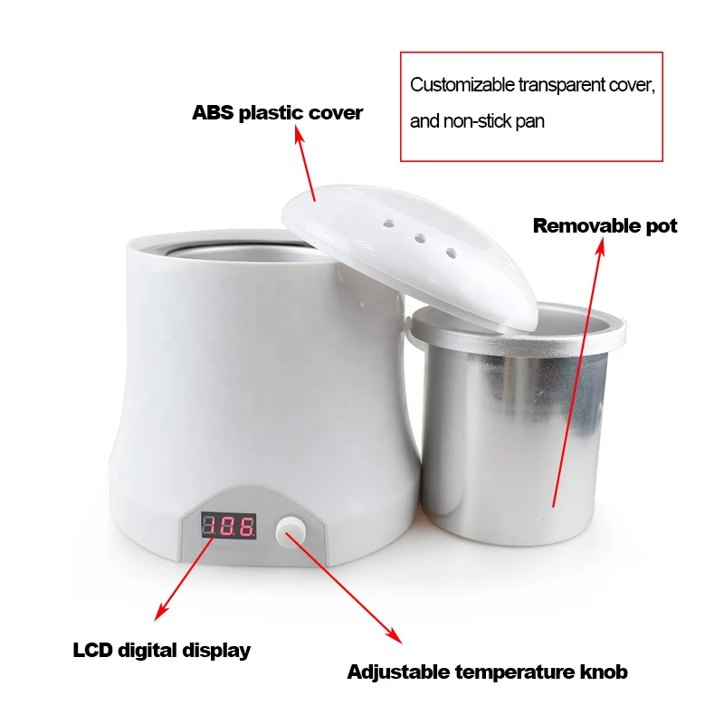 Professional Wholesale 800 ml Electric large capacity Wax Warmers Depilatory Paraffin Wax Heater pot for Hair Removal