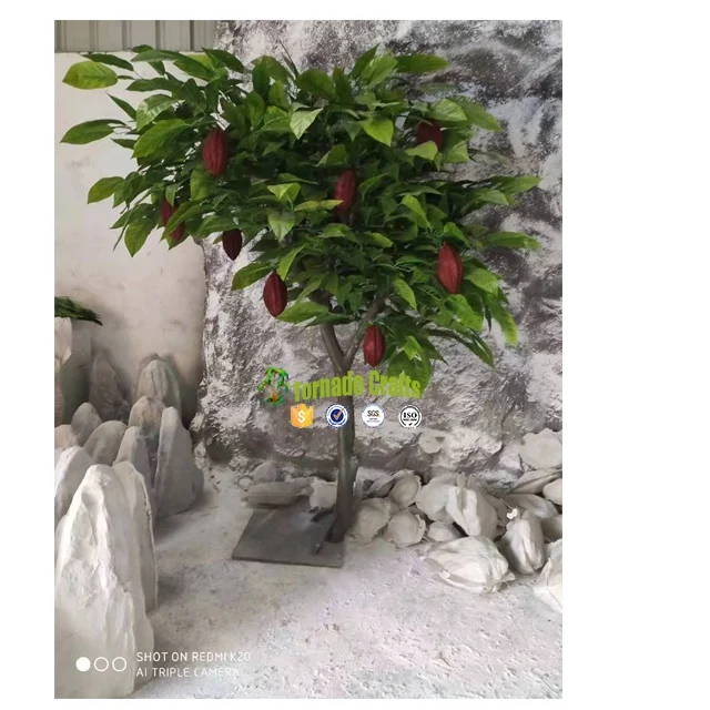 China factory wholesale artificial fruit chocolate cacao trees