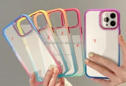 2022 Luxury Back Cover Fashion Colorful Electroplated Camera Lens Design TPU+PC Anti-fall Phone Case For iPhone 13 13 Pro Max