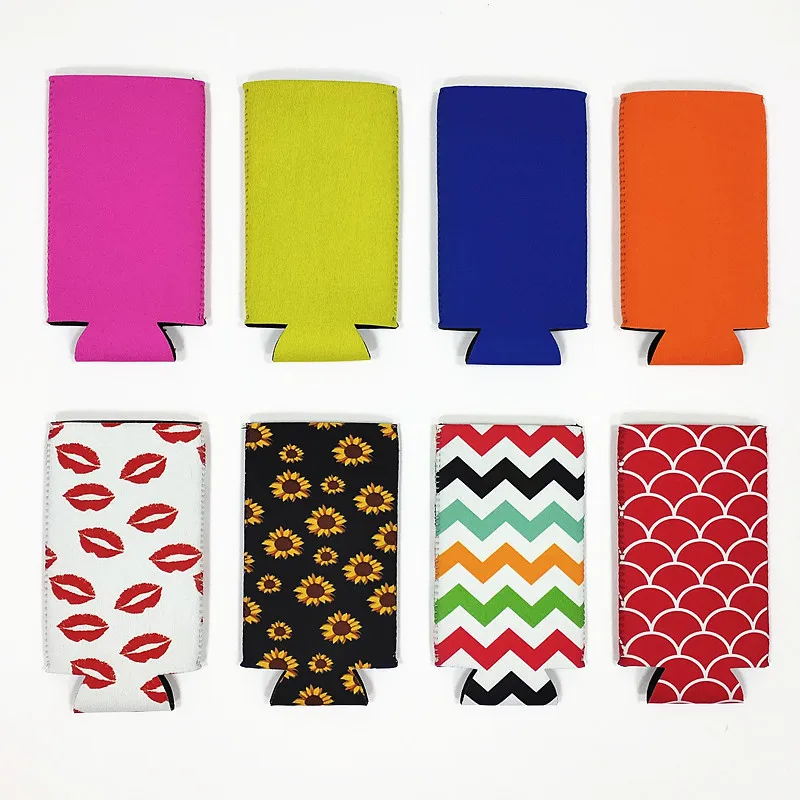 Custom Logo Can Cooler Neoprene 12oz 16oz Beer Can Koozies Sublimation Drink Stubby Holder