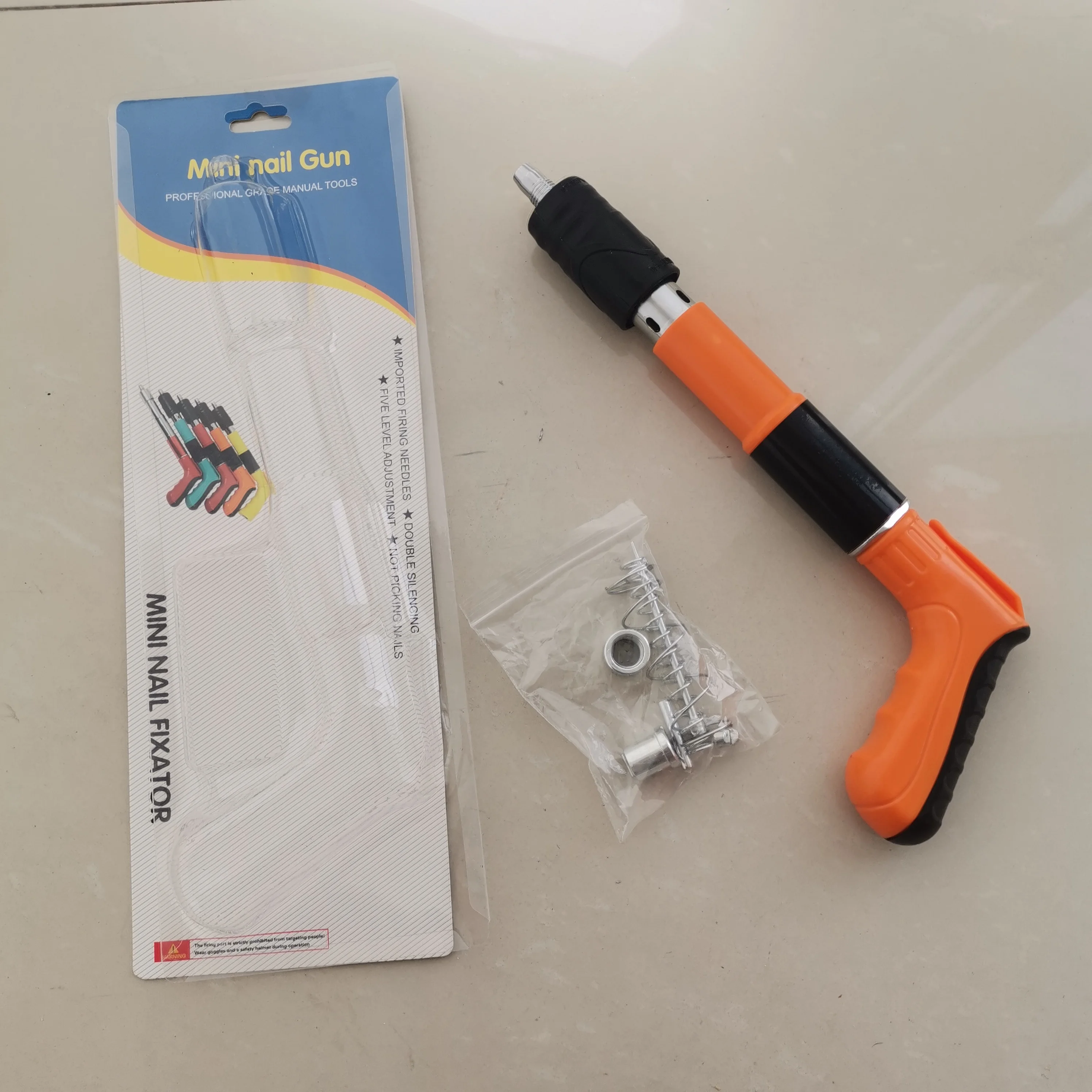 Mini Steel Nail Rivet Gun Tool Set Manual Metalworking for Cordless Ceiling Concrete Wall Anchor Wire Slotting Device Nail Gun