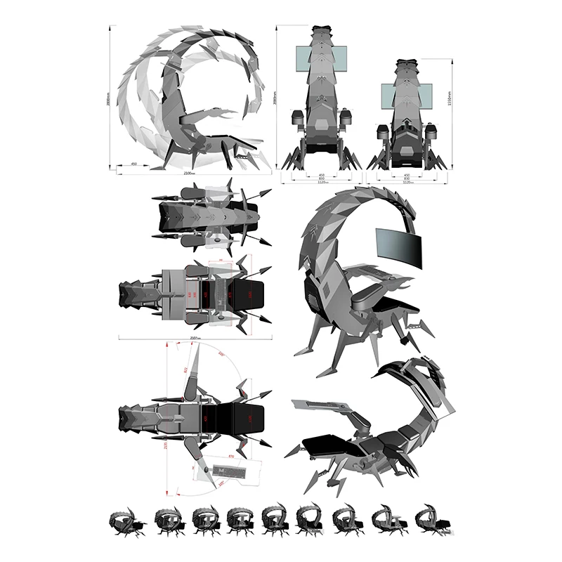 Rocking Office Chairs Game Massage Chair Three Screen Car Racing Simulator