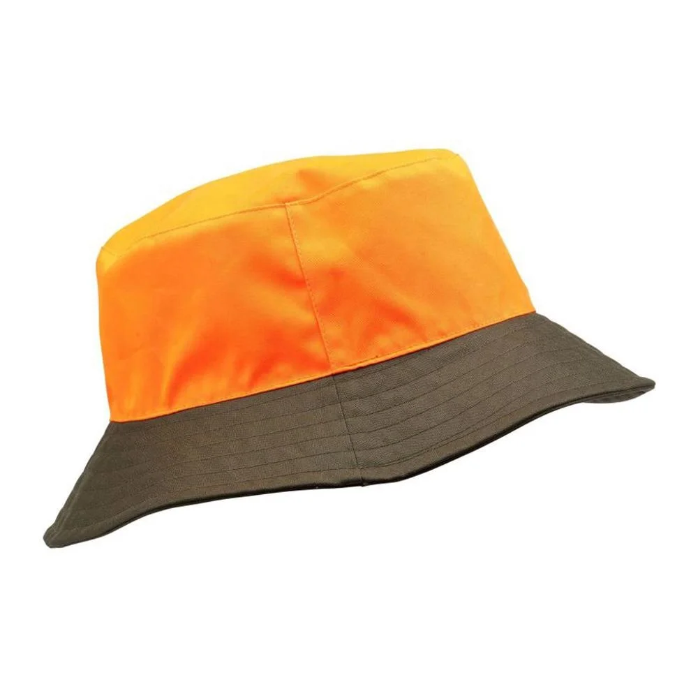 Reversible Military Green Neon Orange Tactical Hunting Camping Bucket Hat Custom Waterproof Outdoor Cap