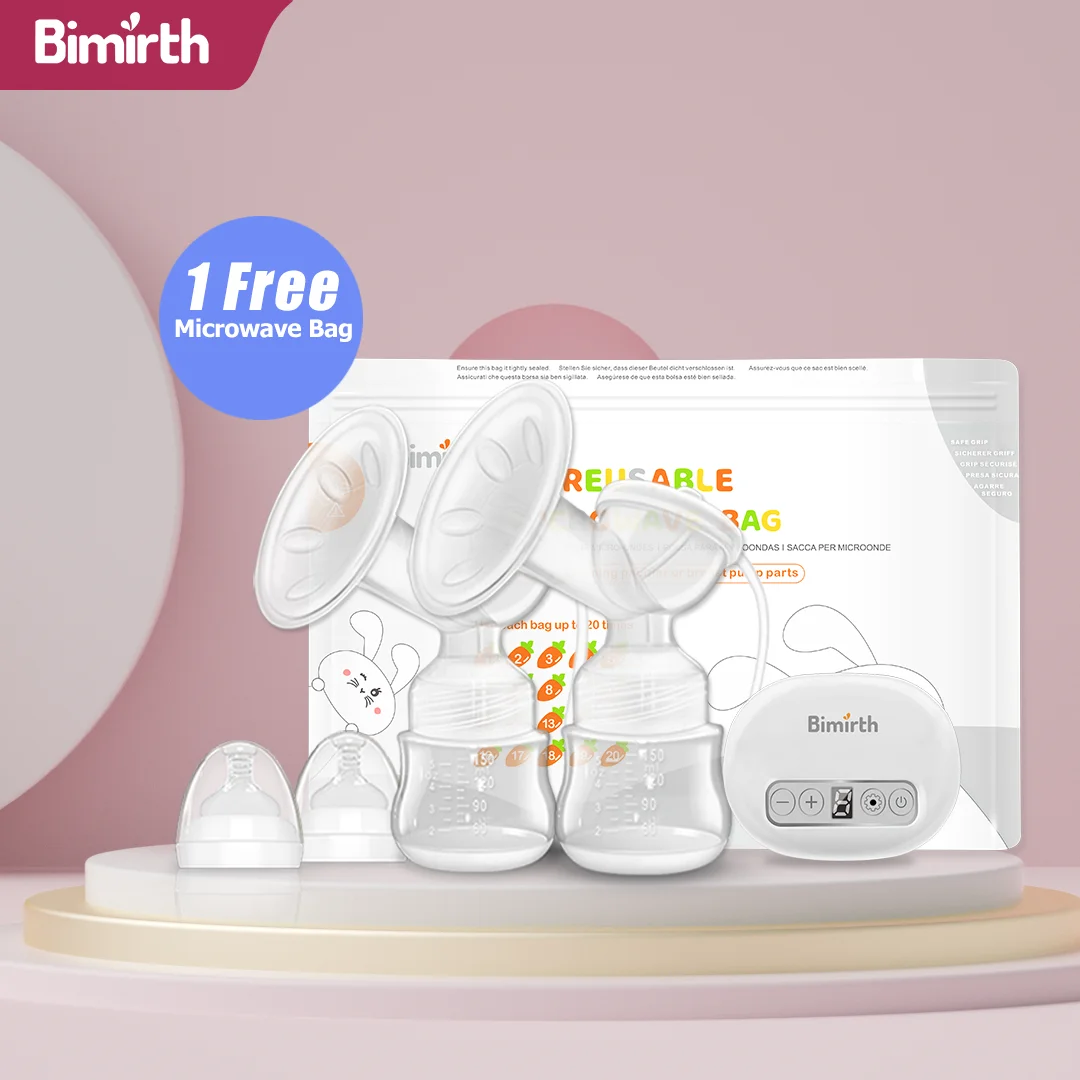 portable breast pump massage and expression low moq CE Rohs passed double electric Bimirth double electric breast pump