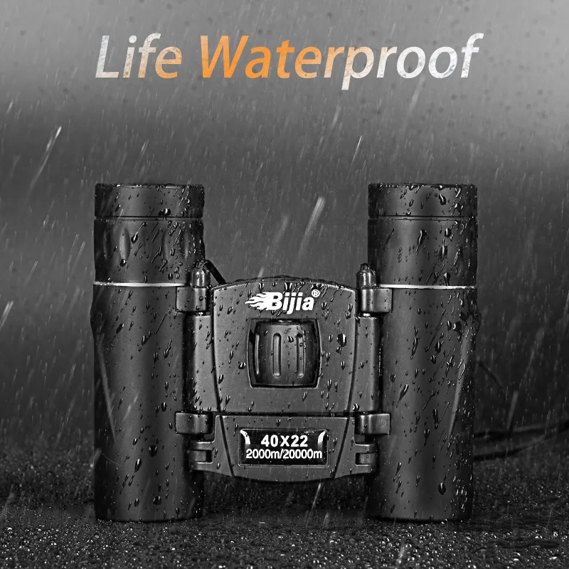 BIJIA Factory OEM 40x22 mini folding toy binoculars professional telescope opera glasses for hunting travel