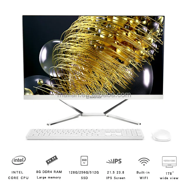 Win 10 Or Linux 21.5/23.8/27 Inch i9 All in One PC Desktop Monoblock Gaming for Office