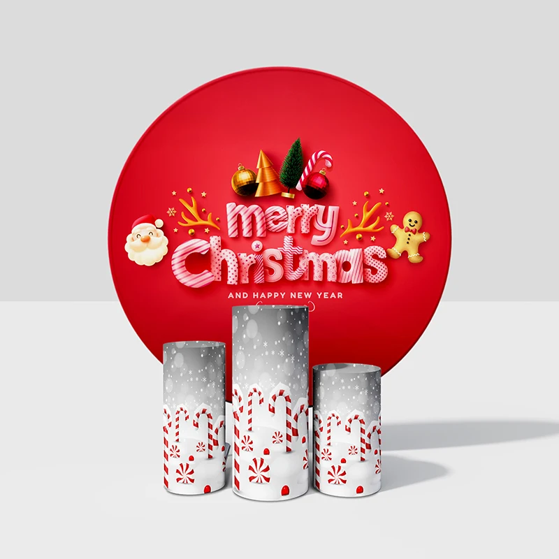 10x8x1.3ft Hot Sell International Exhibition Party Circle Background Circular Backdrop Table Combination With Round Background