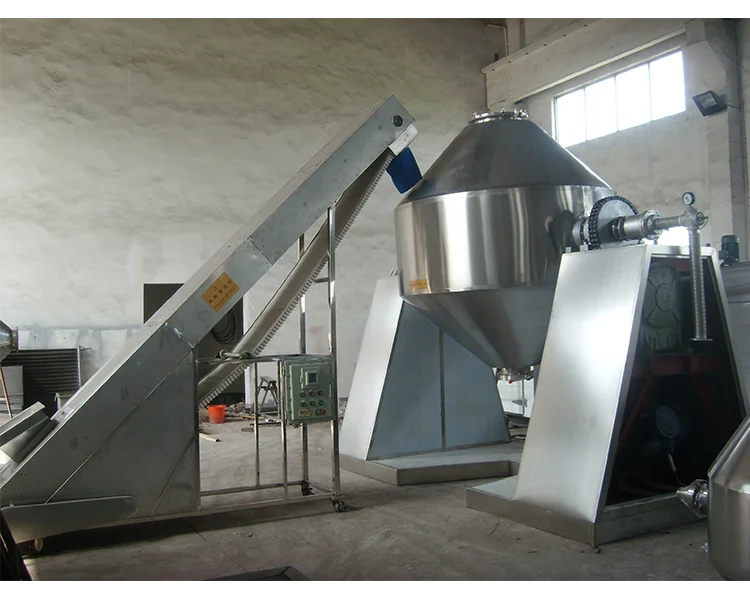 Spray System Instant Coffee Tea Brine Mixing Tank Double Cone Mixer Machine