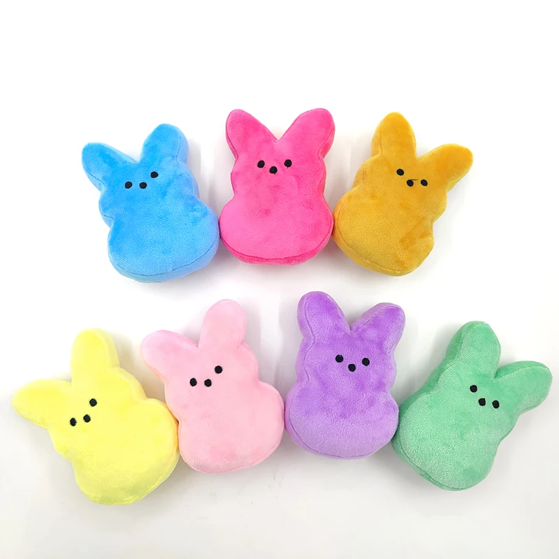 Dropshipping Easter Gifts 15cm Peep Stuffed Plush Toy Bunny Rabbit Mini Rabbit Plush Bunny Toy