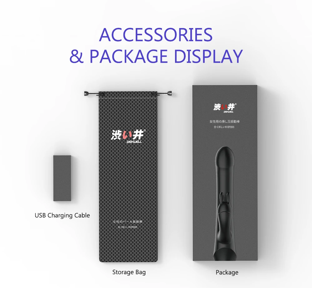 
DRYWELL Medical Soft Silicone Rabbit Vibrator Adult Sex Toys For Women and Couple Vagina G Spot Clitoris Vibrator 