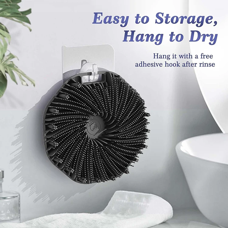 Wholesale Exfoliating Face Bath Towel Back Scrubber Wash Skin Massage Dry Body Buffer Premium Silicone Body Scrubber