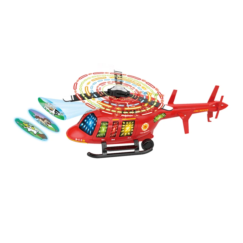 Children Electric Light Sound Plane Toy Universal Wheel Simulation Helicopter Model Ground Passenger Plane Music