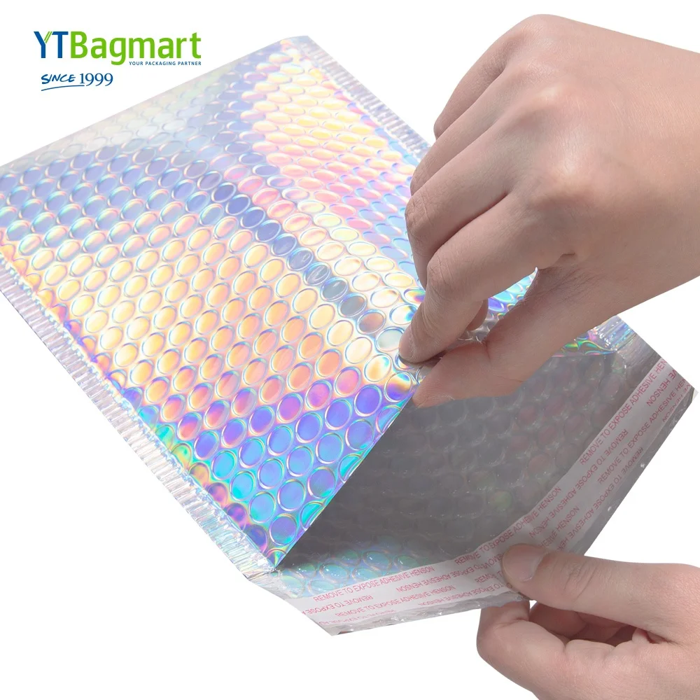 Экологически чистая отражающая алюминиевая пленка цветная упаковка голографические радужные металлические пузырьки