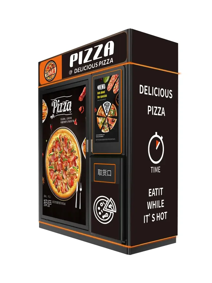 Commercial Customized Hot Food Pizza Vending Machine Self-Service Hot Instant Fresh Pizza Vending Machine For Outdoor Business