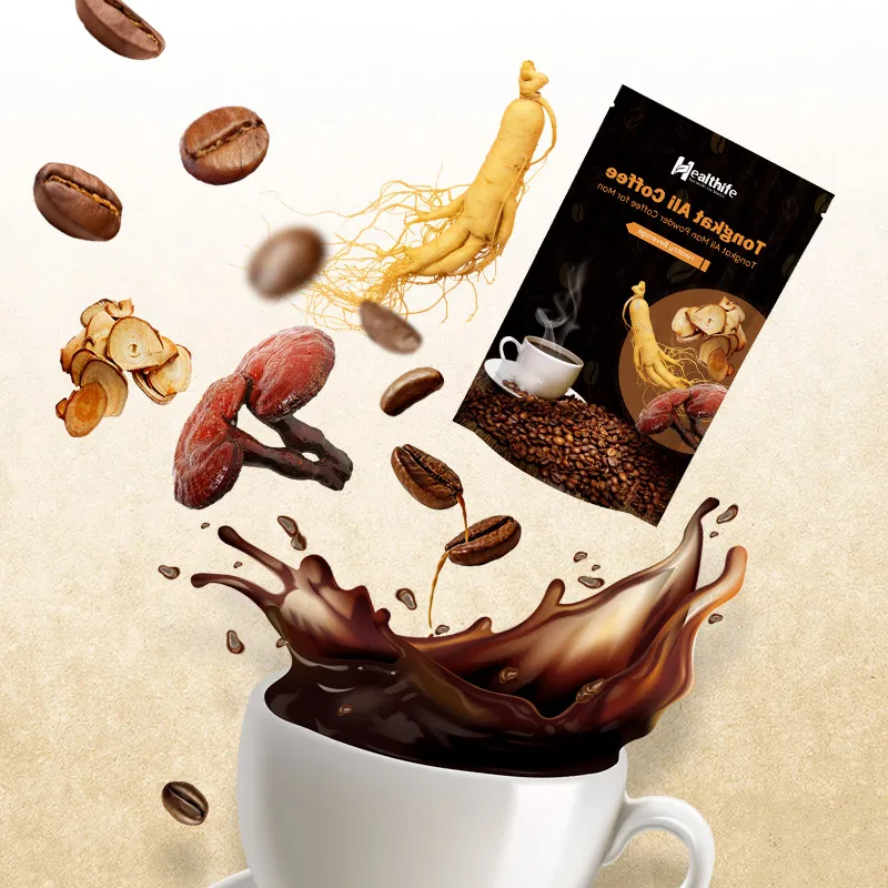 FocusHerb OEM Instant Man Power Coffee Tongkat Ali Ginseng