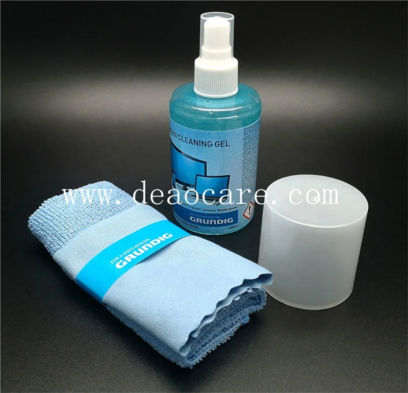 200ML portable eco friendly nano grundig tft plasma tv camera touch screen cleaner spray kit with microfiber towel cloth