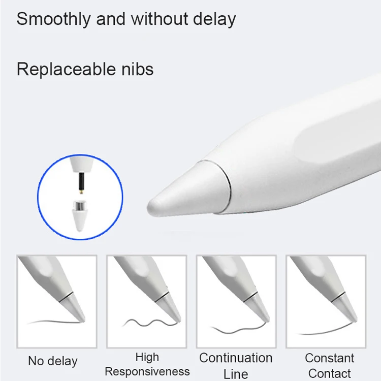 Touch Screen Capacitive Pencil  Drawing Tablet Active Stylus Pen with Type-C Charging
