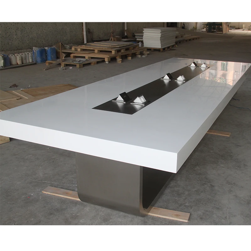 Индивидуальные металлические ножки конференц-стола прямоугольной формы большой конференц-стол белый роскошный Конференц-стол