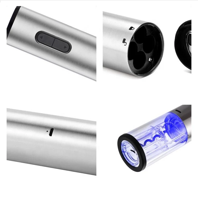 Amazon top seller design Electric  2 in 1 Wine Opener with foil cutter wine screw set with alkaline battery