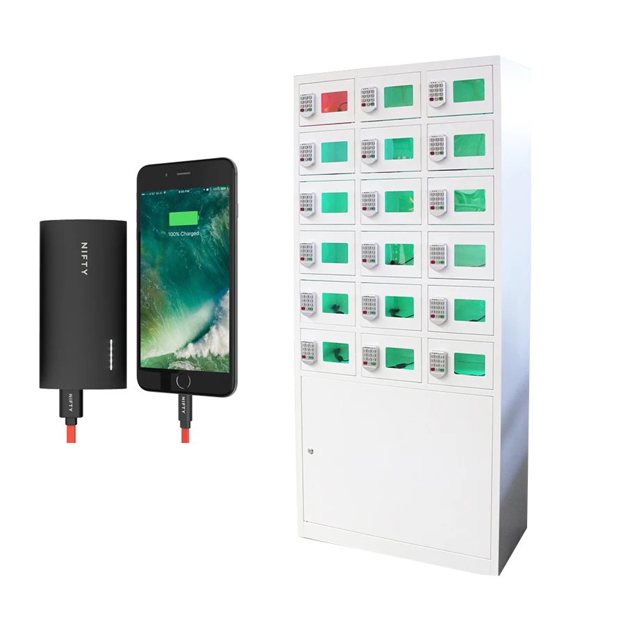 Custom Made Multiple Bay Charging Station Indoor Floor-mounted Public Password Lock Cell Phone Charging Locker Kiosk
