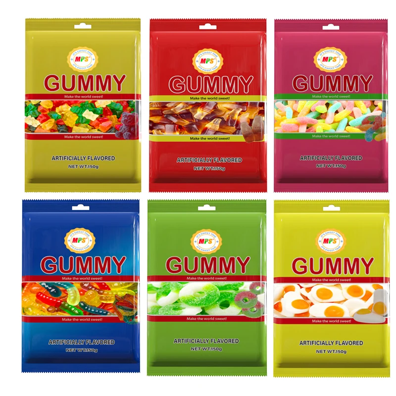 Custom Wholesale Halal Flavor Gummy Candy Bulk Assortment - American sweets Variety of 6oz bags of Gummies Confectionery Snacks