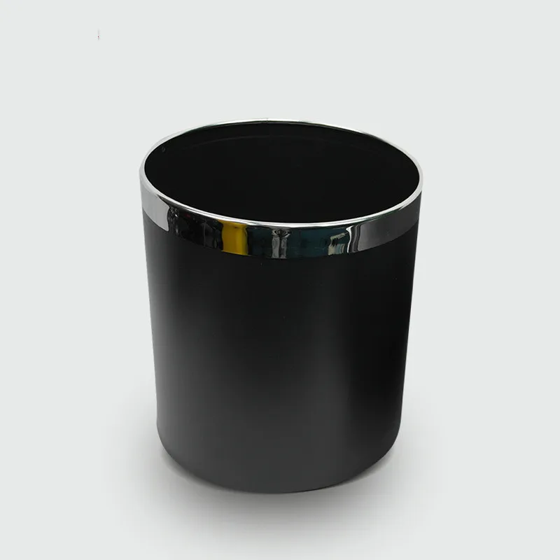 Wholesale 10L Round home waste bins  double stainless steel trash cans Garbage Container Bin for Bathrooms Kitchen Bedroom