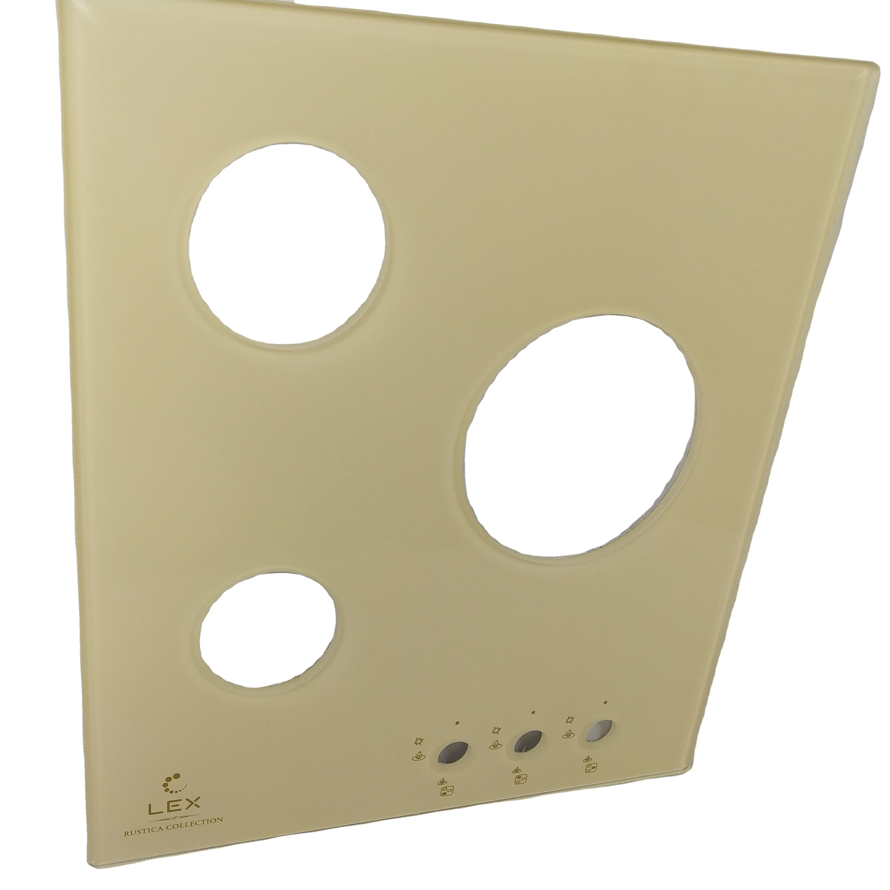 Custom Ce Certificate Heat Resistant Tempered Glass Case Tables Screen Protector Gas Stove 3 Burner Cover Tempered Glass Panel