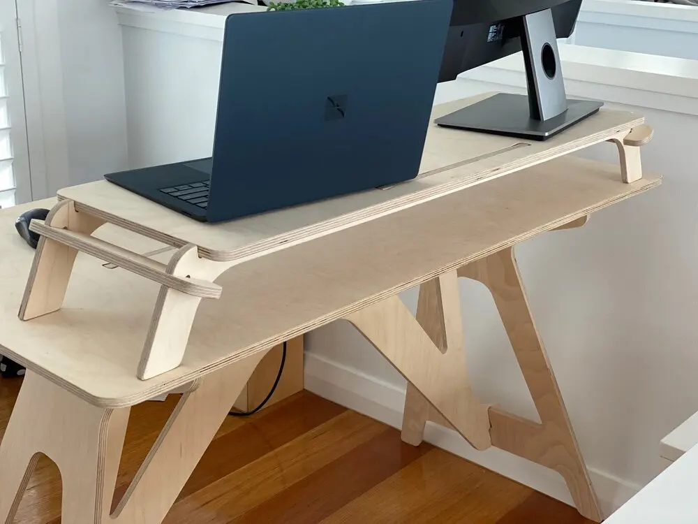 Wood Home Office Computer Monitor Stand Riser Office Bedroom Monitor Stand