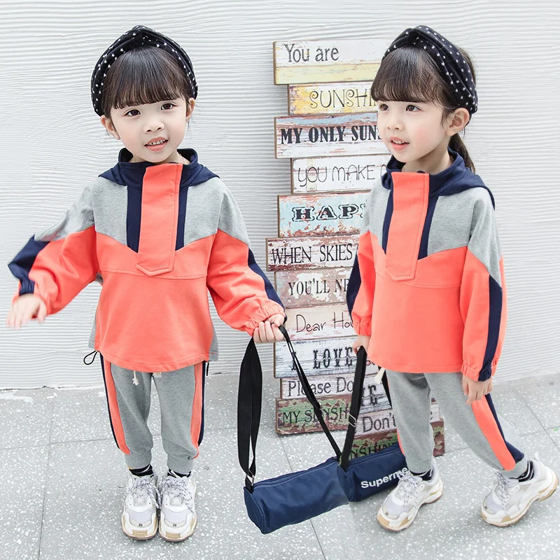 
Boutique Hip hop style children knitting jacket and pants kids little girls clothing set 