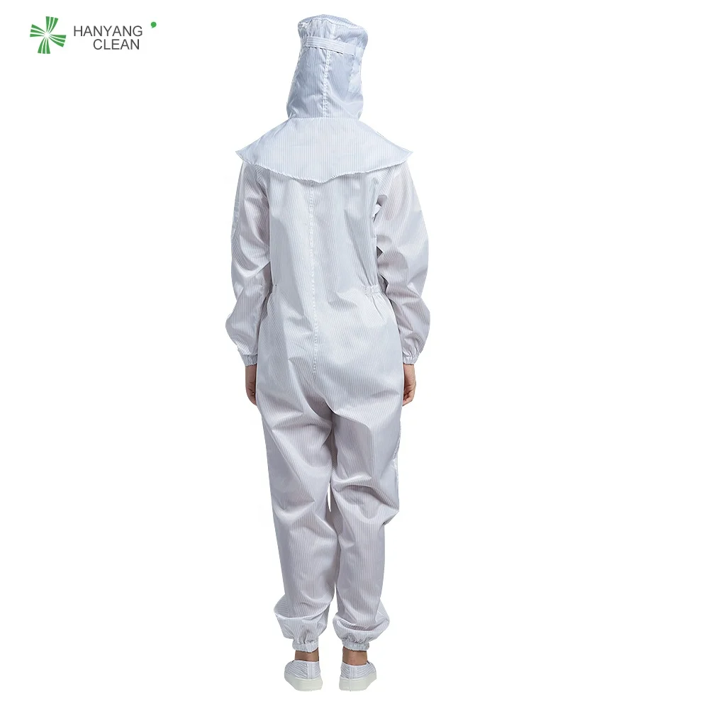 H-1108 Cleanroom esd overalls antistatic work clothes with Caps