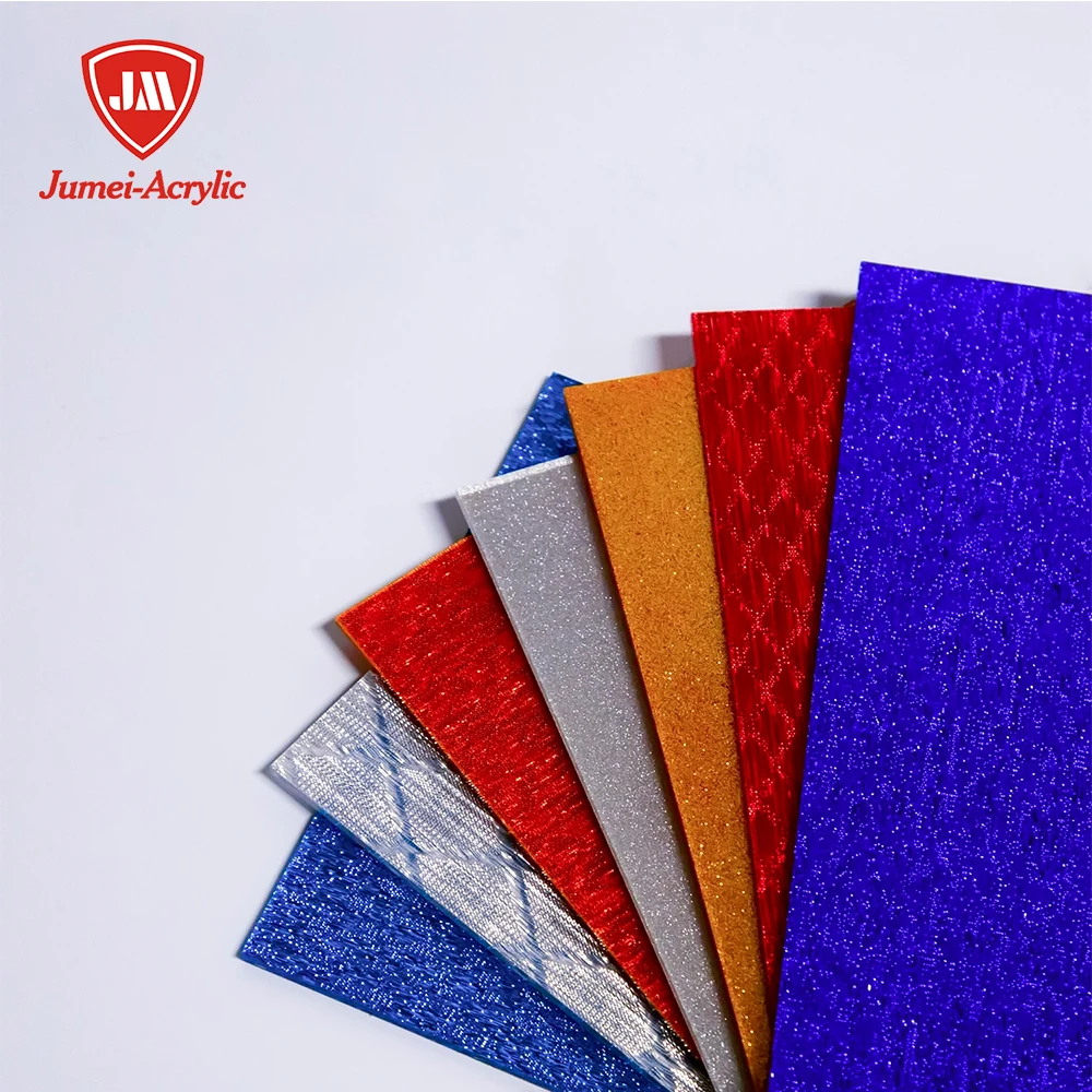 Jumei Odm/oem 100% pmma Color Heat Resistant Colored Fabric Acrylic Sheet Acrylic Sheet Glitter Acrylic Board
