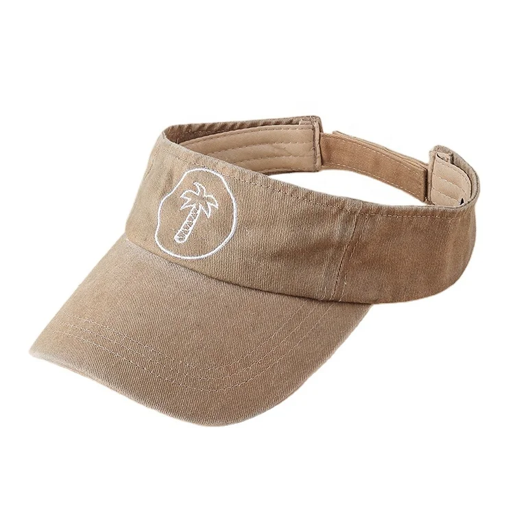 High Quality Sun Beach Hats Vintage Washed Visors Cap For Woman Wholesale