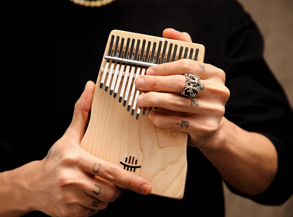 Sapele Cup Shape Plate Kalimba 17 Key Thumb Piano