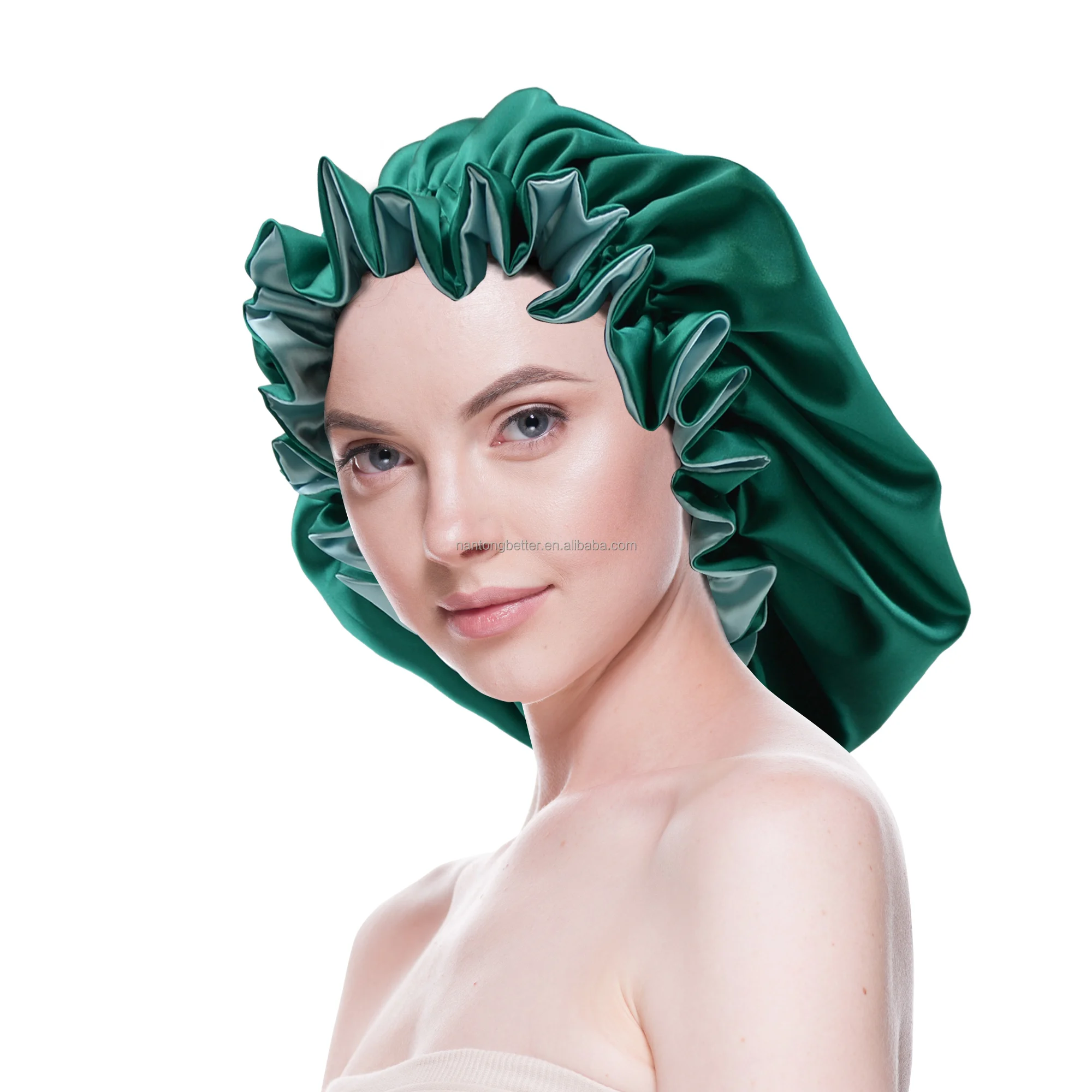 High Quality Hair Bonnets Silky Double Layer Satin Bonnets Silk Satin Hair Caps for Sleeping Reversible Bonnet