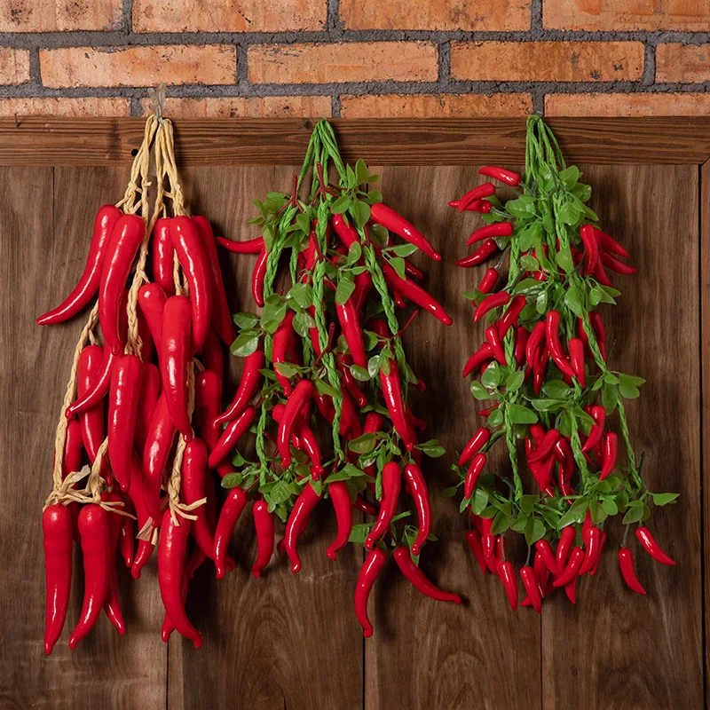 CXQD simulation fruit and vegetable string farmhouse corn red pepper garlic peanut onion restaurant decoration p