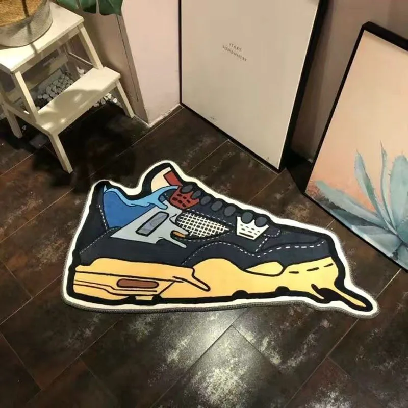 Sneaker Shape Doormat Sneaker Carpet Welcome Entrance Door Modern Rugs Bathroom Printed Carpet Hallway Bath Mat