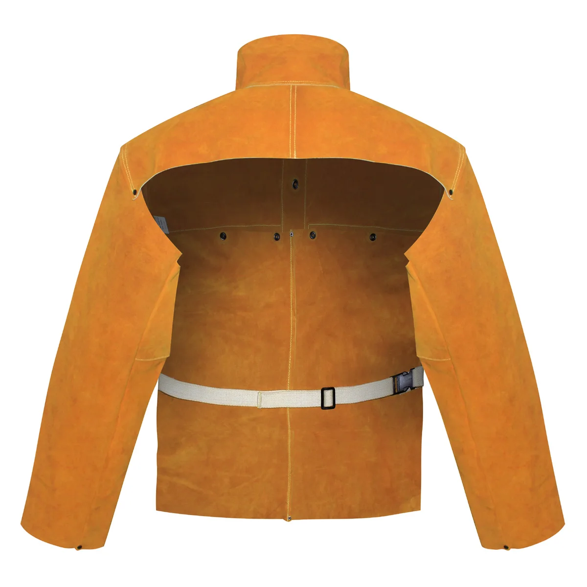 Swelder Premium Quality Yellow Split Cow Leather Welding Cape Sleeves With Detachable Leather Bib Welding Apron