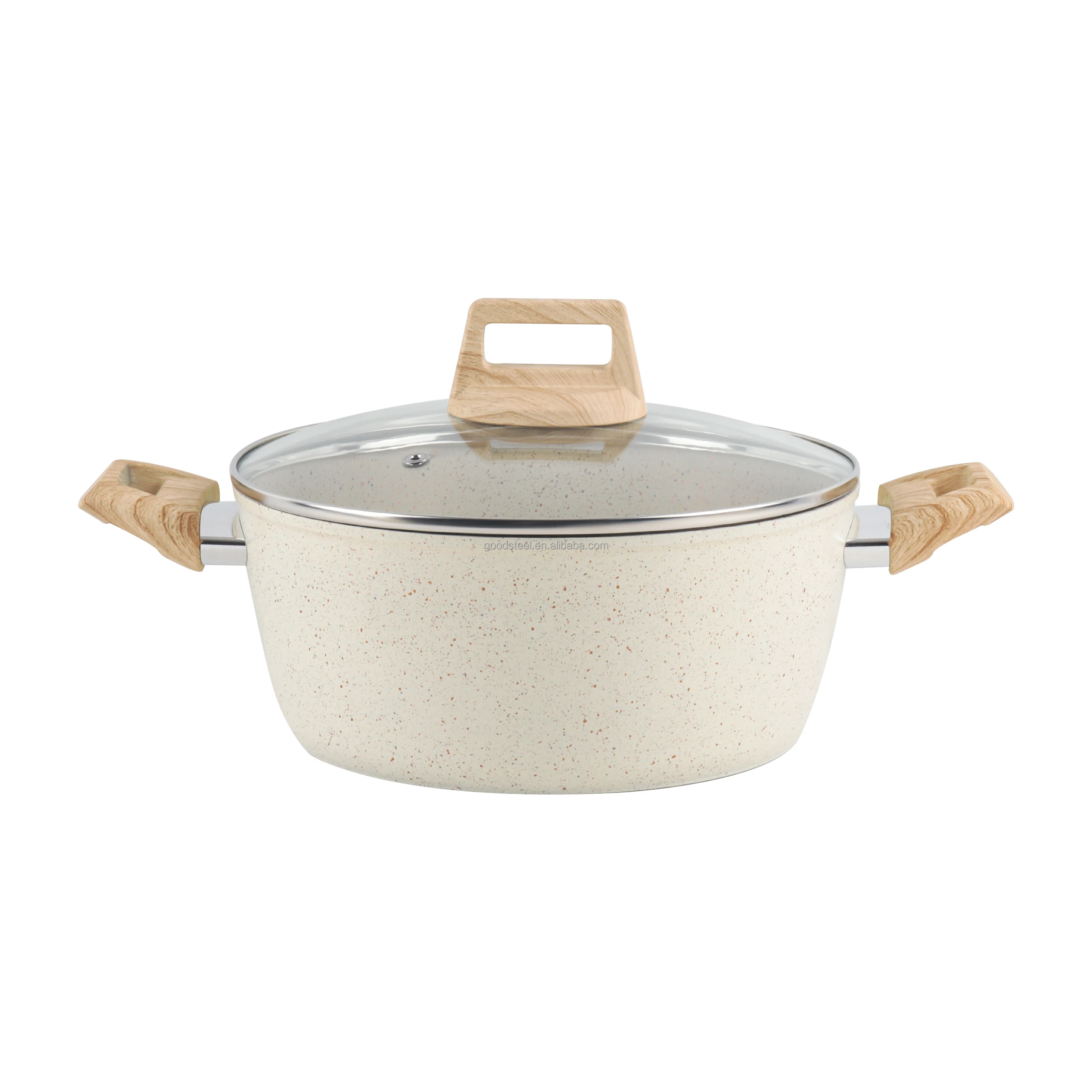 Forged Granite Cookware with Non-Stick Marble Coating aluminum cookware with Bakelite and Soft Touch Handles