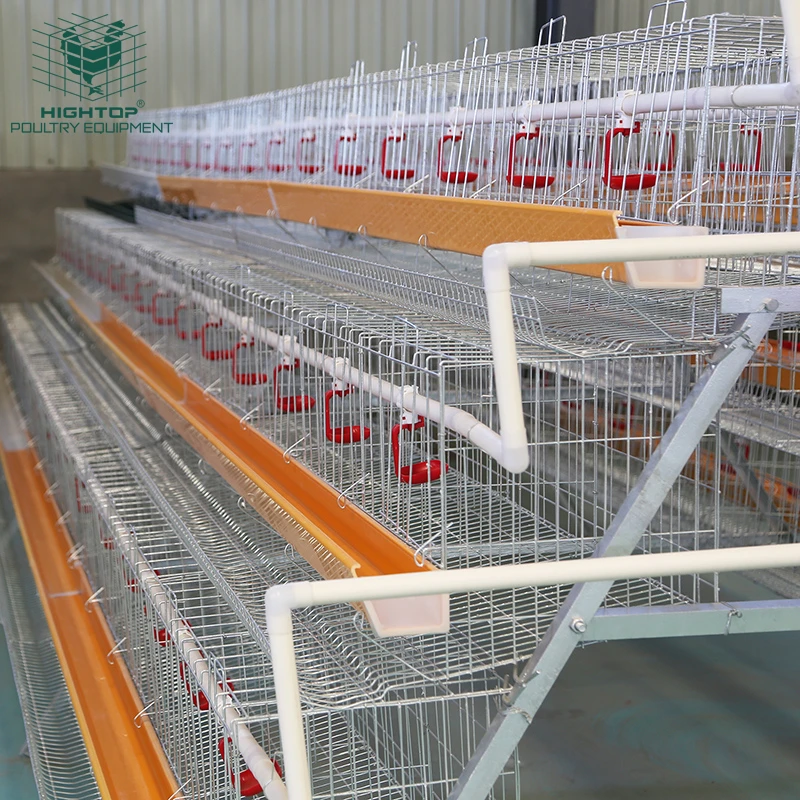 Hot Dip Galvanized a Type 3 Tier 4 Tiers Layer Chicken Egg Cage for Laying Sale in Rwanda