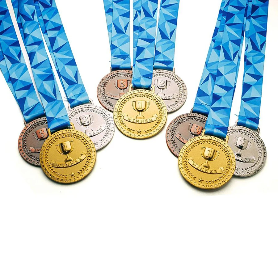 Medal Manufactures Cheap Price Gold Plated acrylic medal ww2 Custom Made 3d Blank Metal Sports Race Award Medals